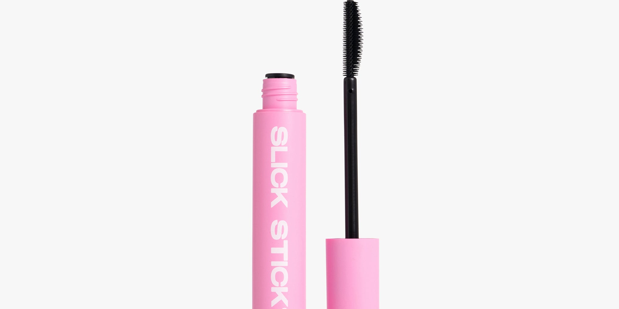Pink slick stick with black wand on a white background.